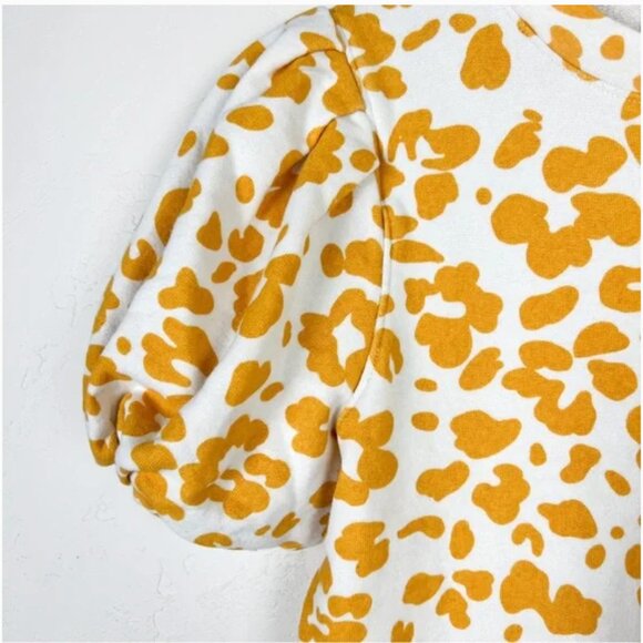 MOTHER Curve Ball Short Sleeve Sweatshirt • “Just a Purr Leopard” - Picture 9 of 10